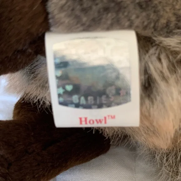NWT Beanie Baby Ty Howl Wolf 2000 Retired Vintage Brown Gray Playful Dog - Picture 10 of 15